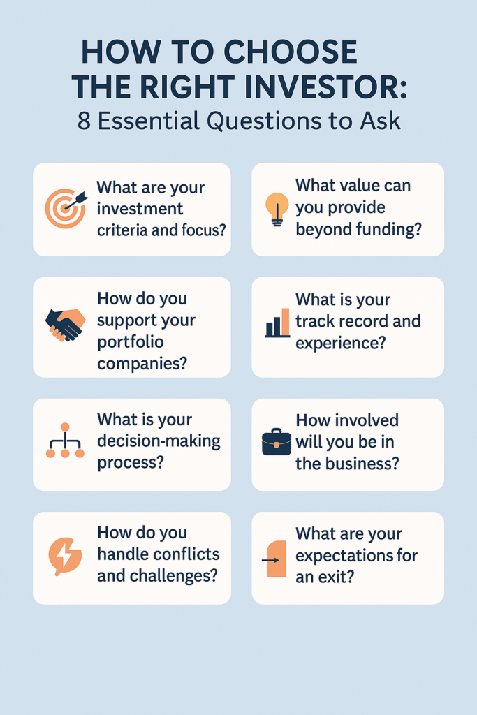 How to Choose the Right Investor: 8 Essential Questions to Ask Investors